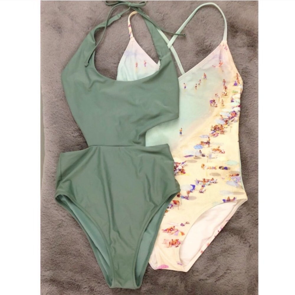 Two One-piece Aerie Swimsuits Size Medium